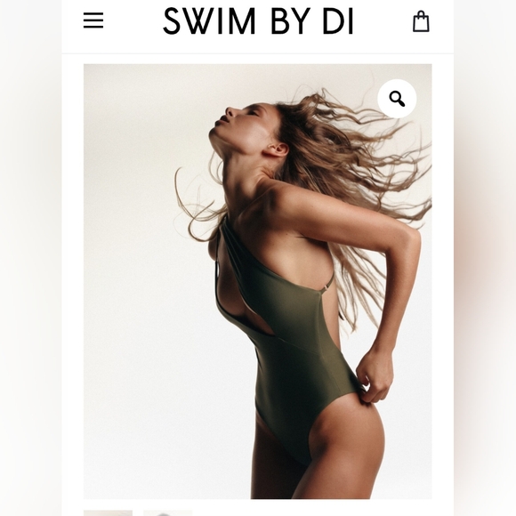 Swim By Di, Style MEXICO Olive One-Shoulder Swimsuit - Picture 1 of 4